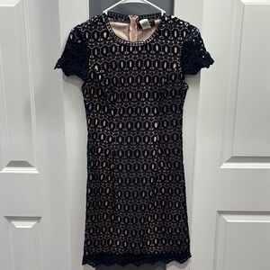 B Darlin Midnight Blue Lace Mini Dress